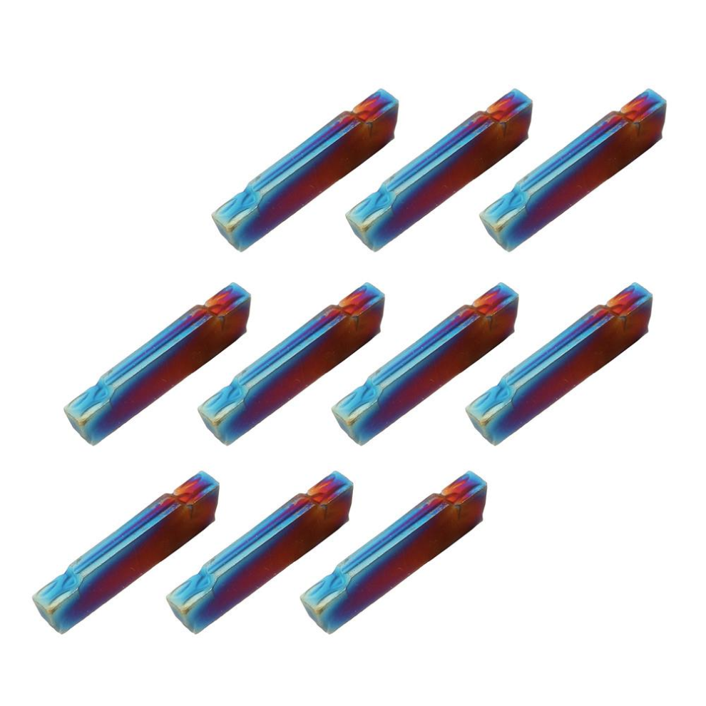 Drillpro 10Pcs Hrc45 Blue Nano Mgmn200-G 2Mm Carbide Insert For Mgehr/Mgivr Turning Tool Holder 623414324601