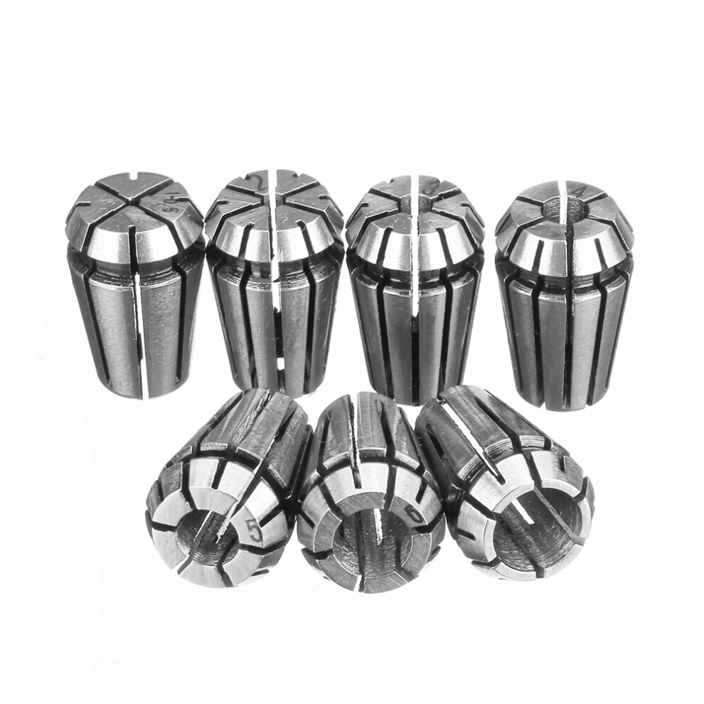 7Pcs 1-7Mm Er11 Spring Chuck Collet Set For Cnc Milling Lathe Engraving Machine 623414324717