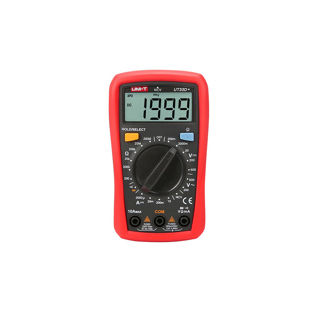 Uni-T Ut33d+ Digital Nvc Multimeter Voltage Current Resistance Tester Buzzer Lcd Backlight 623414324854