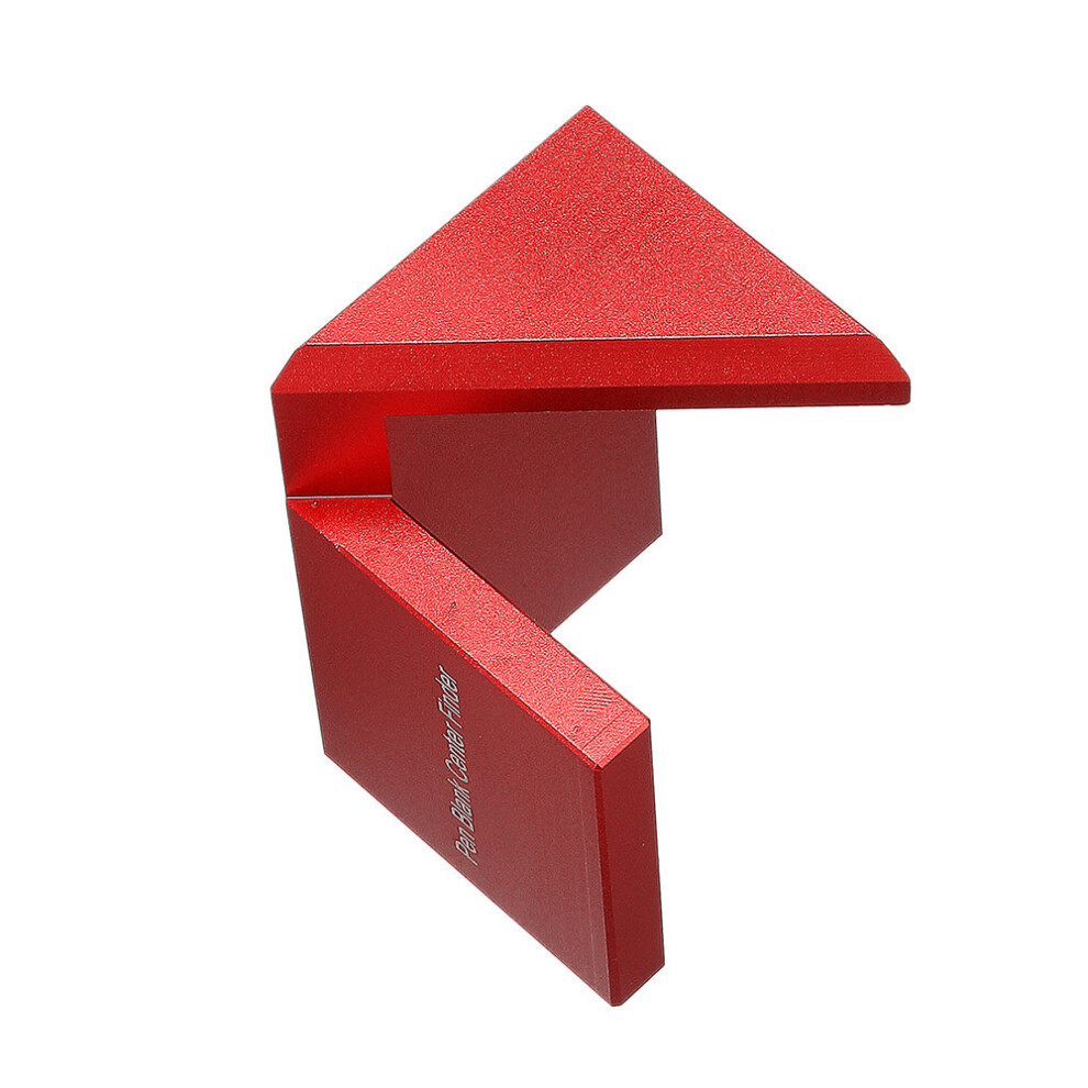 Aluminum Alloy Wood Pen Blank Center Finder Woodworking 45 Degree Angle Line Caliber Ruler Measuring Scriber Tool - Red 623414325400