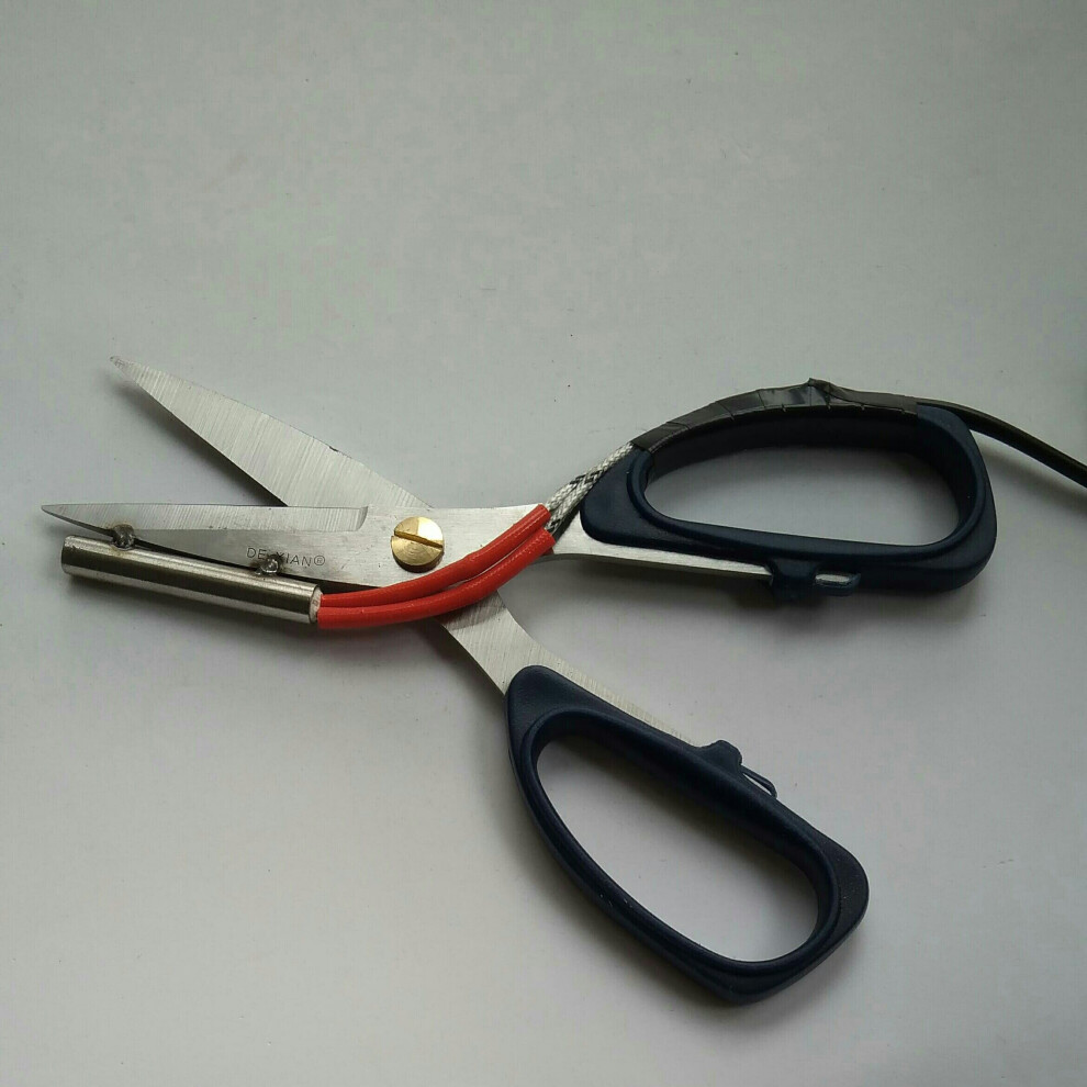 Electric Heating Tailor Scissors Power Hot Shears Knifee Heated Pen Working Indicator For Cloth Cutting