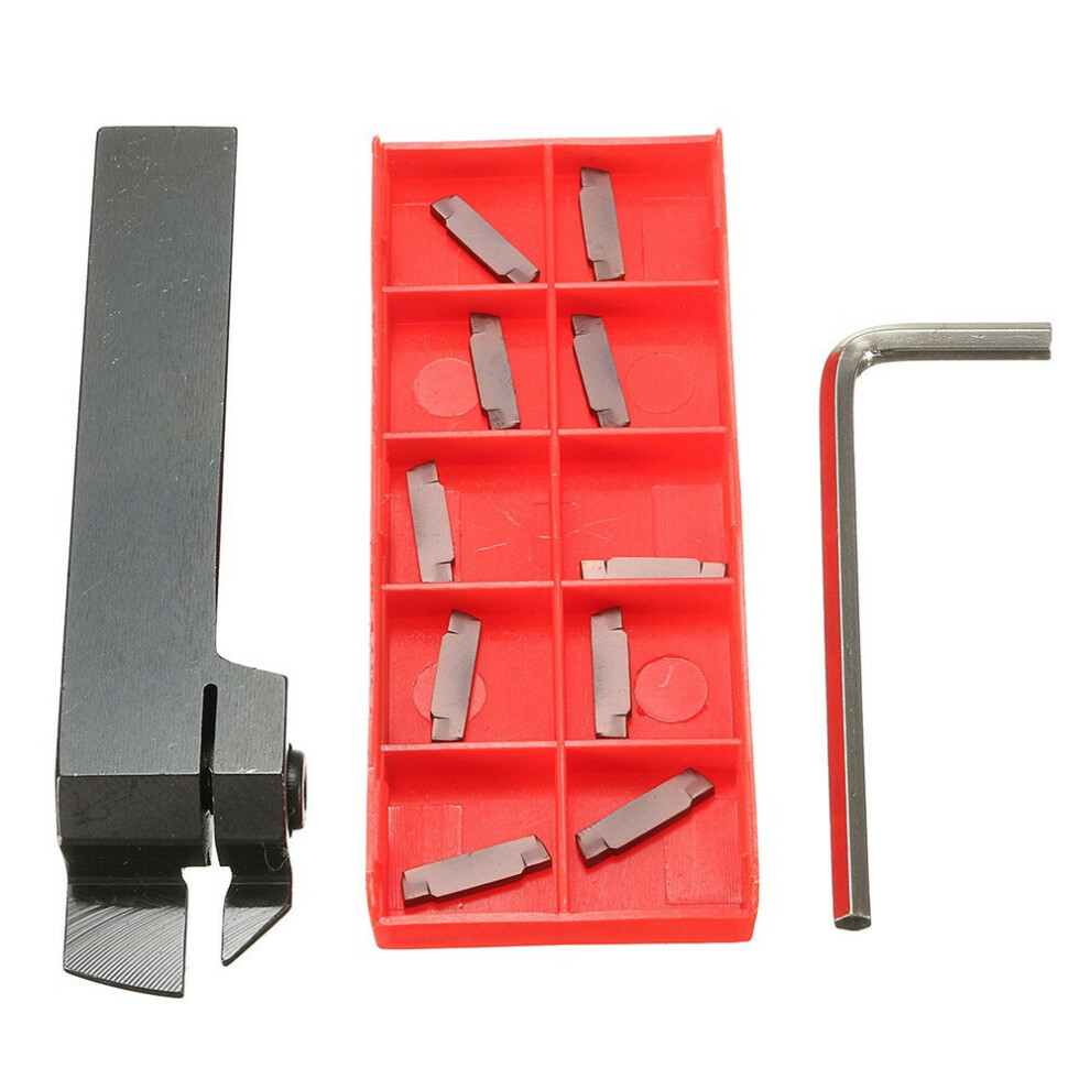 Drillpro Mgehr1616 Parting Off Turning Tool Holder With 10Pcs Mgmn200 Carbide Inserts Lathe Tools 623414326155