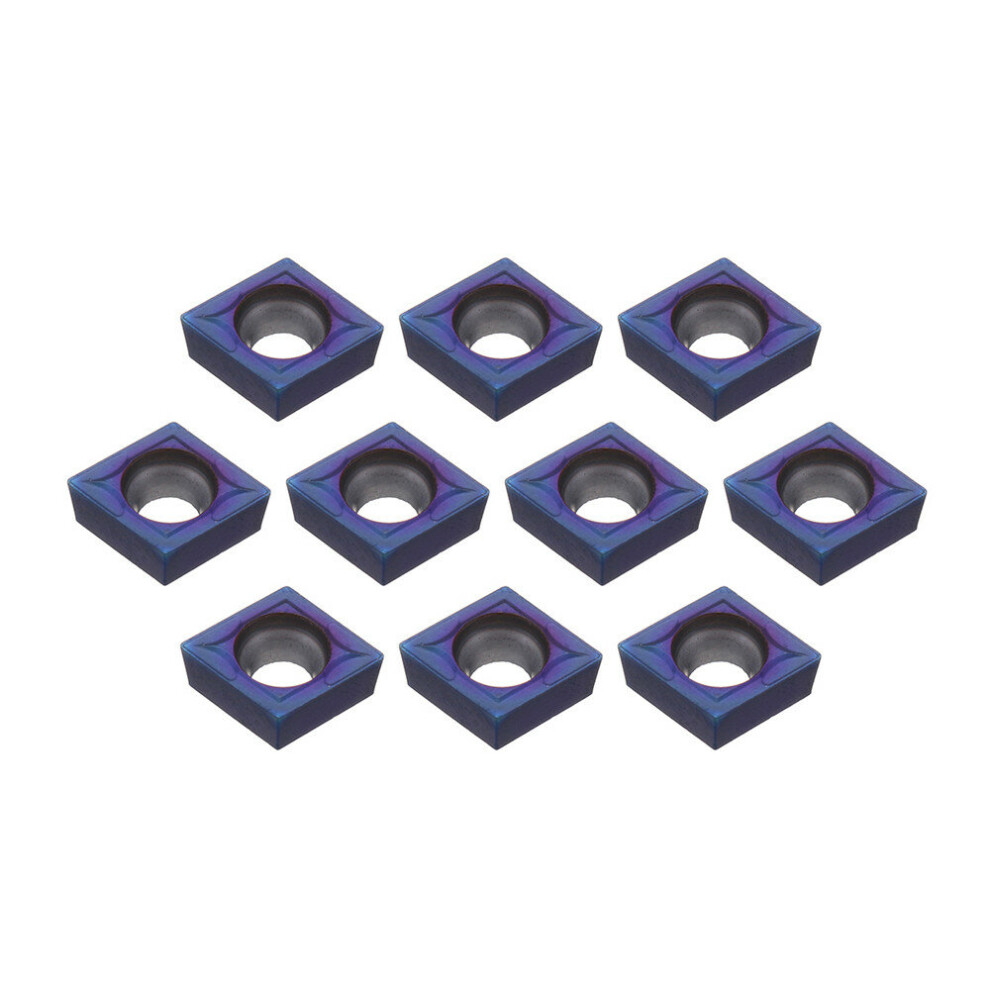 Drillpro 10Pcs Hrc45 Blue Nano Ccmt09t304 Vp15tf Carbide Insert For Sclcr/Sclcl Turning Tool Holder 623414326148