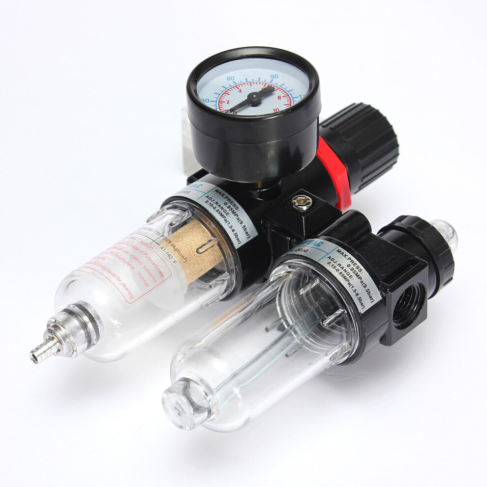 1/4 Inch Air Pressure Regulator Water Separator Trap Filter Airbrush Compressor 623414326360