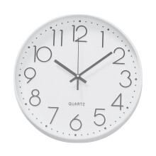 12 Inches 30CM Wall Clock Living Room Non Ticking Modern Big Office 4-Types - Silver