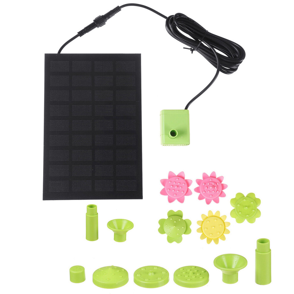9V 1.8W Solar Powered Water Fountain Pumps Floating Fountains IPX8 Waterproof For Home Pond Garden Decor