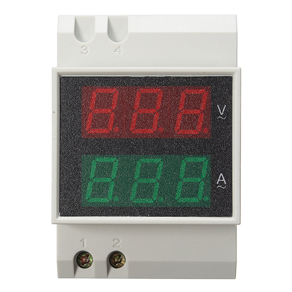 Din Rail Led Ac 80-300V 0-100.0A Volt Meterr Ammeter Active Power And Power Factor Time Energy Meter 623414328333