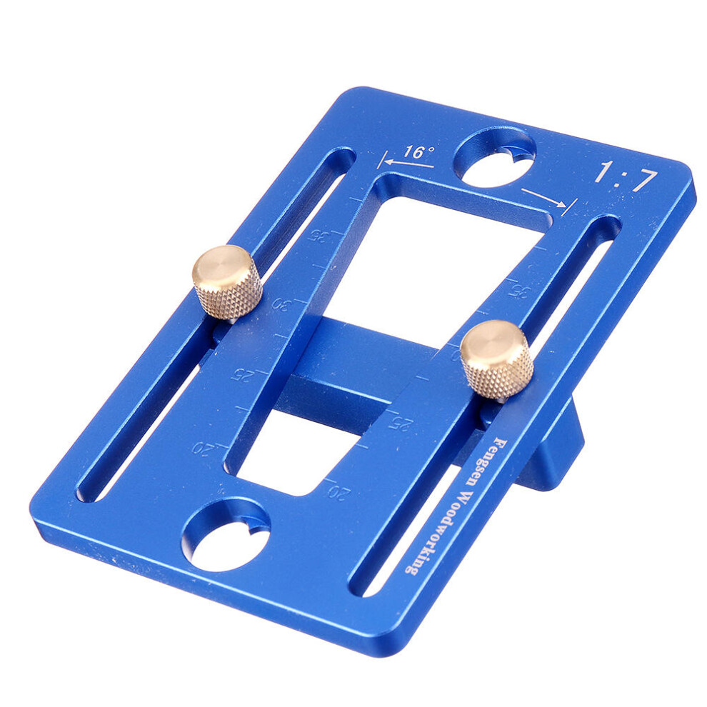 Aluminum Alloy Dovetail Scriber Dovetail Marking Gauge Tenon Template Woodworking Tools - Blue 623414328753