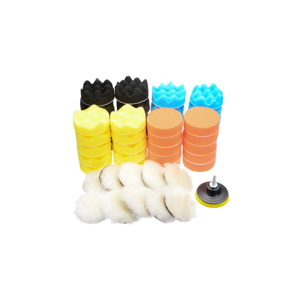 51Pcs 80Mm Buffing Polishing Pad Buffer Kit For Electric Auto Polishers 623414329293