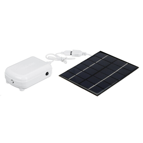 Solar Powered Air Pump Kit 5W Solar Panel Oxygen-increasing Oxygen Air Pump Waterproof 2
