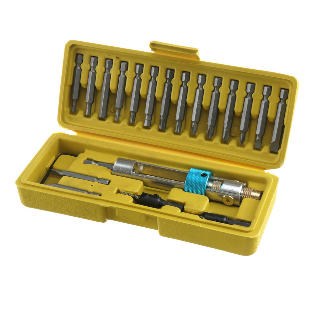20Pcs/Set Countersink Drill Bit Hss Screwdriver Tools Drill Driver Kit Flip Drive Portable Lz 623414331869