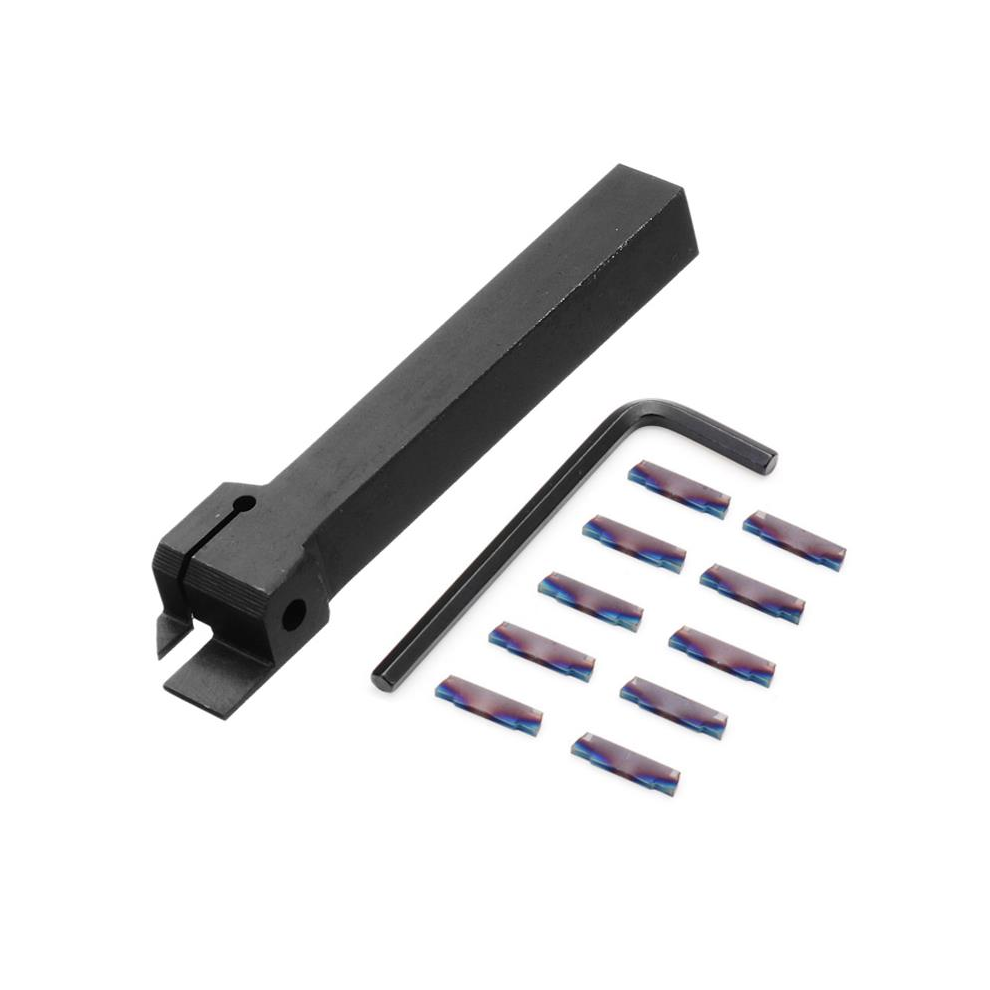 Drillpro Mgehr1212 Parting Off Turning Tool Holder With 10Pcs Blue Nano Mgmn200 Carbide Inserts 623414331982