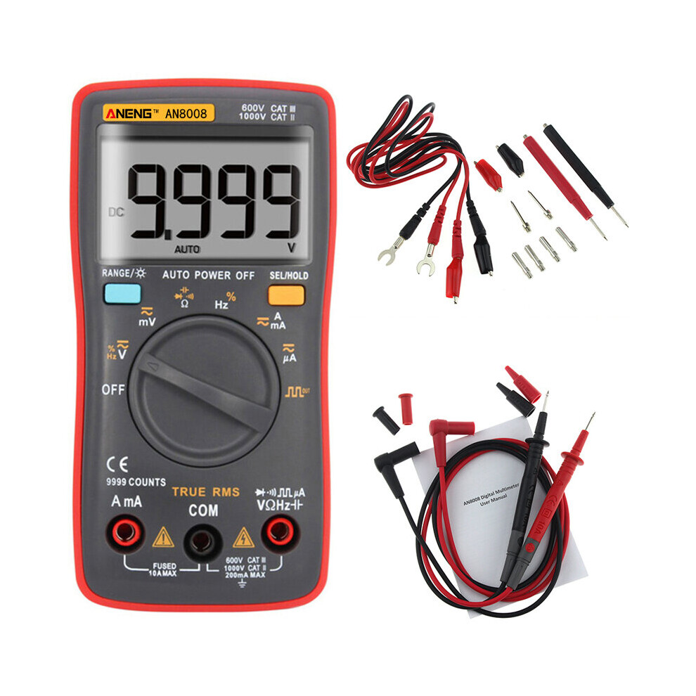 Aneng An8008 True Rms Wave Output Digital Multimeter Ac Dc Current Volt Resistance Frequency Capacitance Test 623414332187
