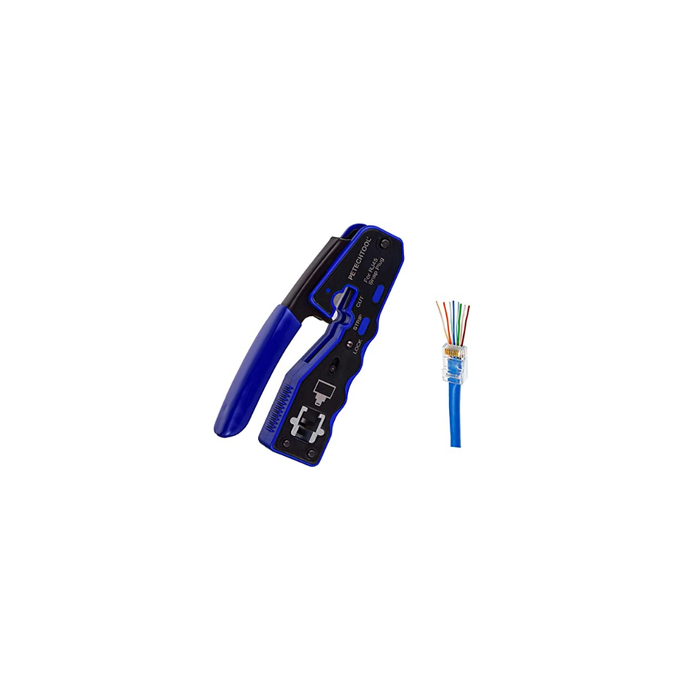 Rj45 Crimping Tool For Cat6 Cat5 Cat5e 8P8c Modular Connectors, All-In-One Wire Tool 623414334945