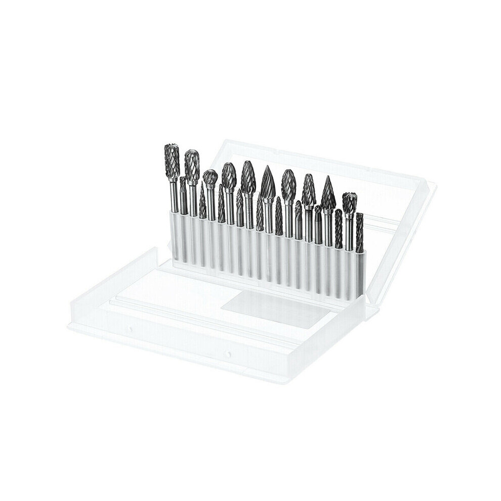 20Pcs Tungsten Carbide Steel Rotary Burr Die Grinder Bit Carving Set 623414335645