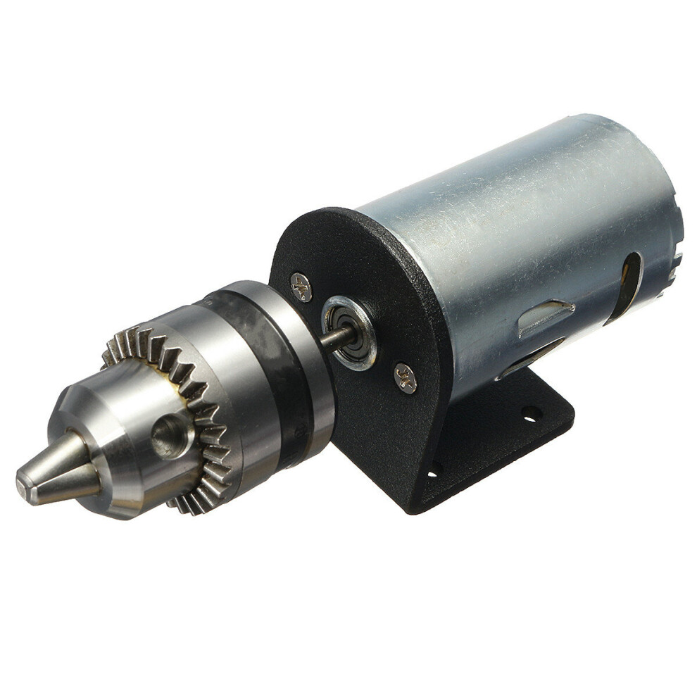 Machifit Dc 12-36V Lathe Press 555 Motor With Miniature Hand Drill Chuck And Mounting Bracket 623414336192
