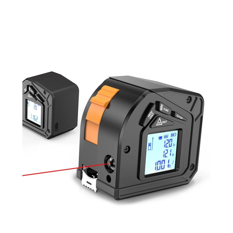50M+5M Digital Distance Meter Laser Measuring Tape Retractable Ruler Laser Rangefinder 2 In 1 623414336345