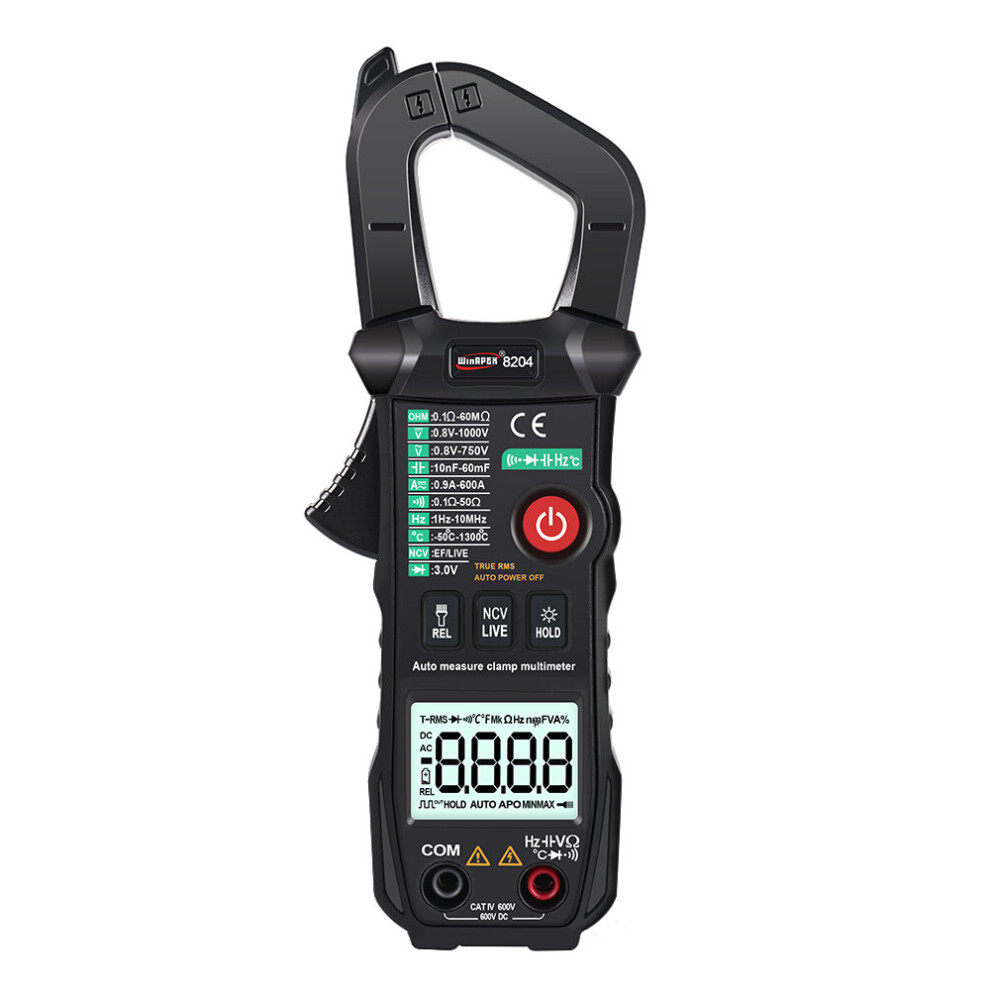 Winapex 8204 Intelligent Automatic True Rms Clamp Meter Dc Current Measurement With Temperature Measurement Ac/Dc Multimeter 623414337083