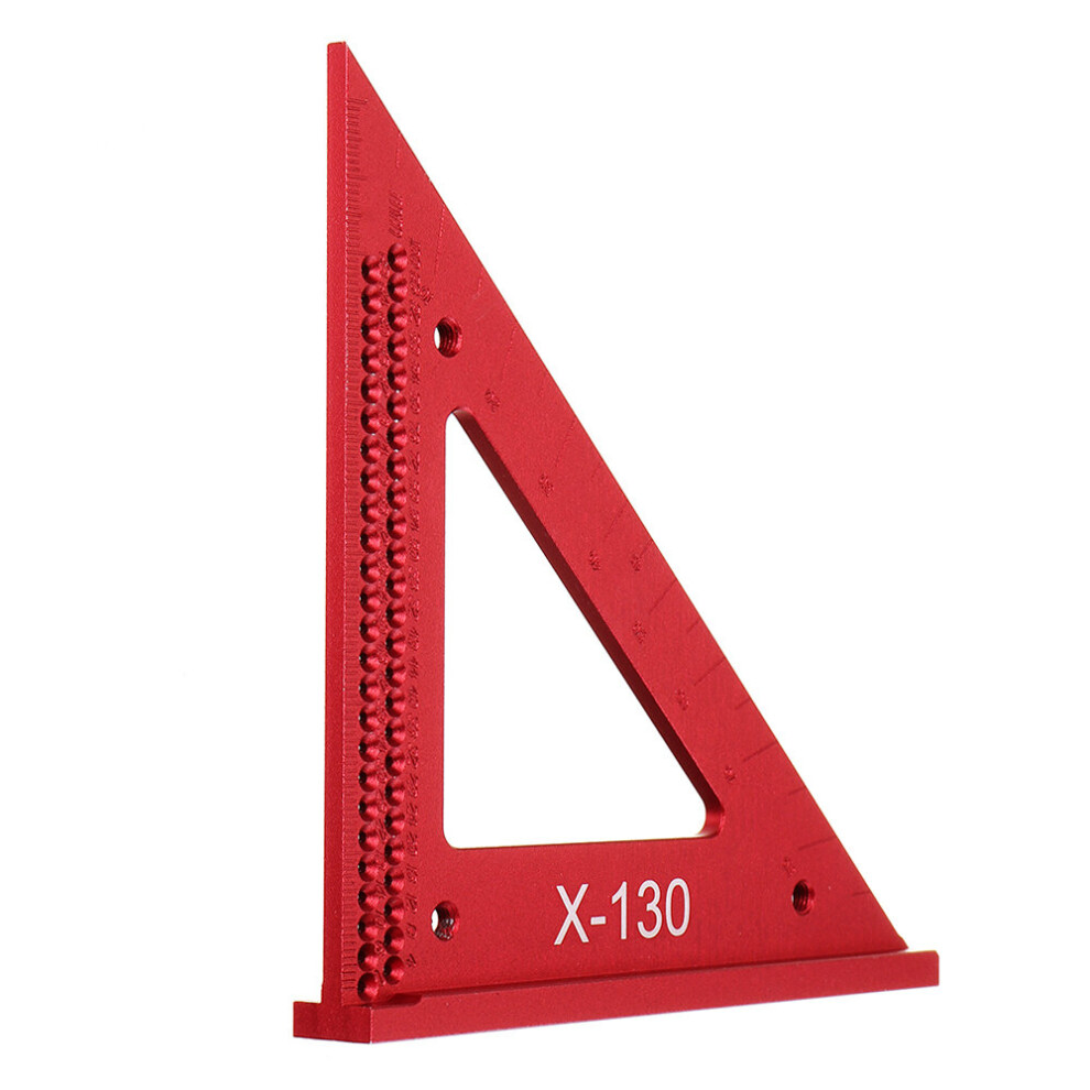 Drillpro Aluminum Alloy Metric Woodworking Triangle Ruler Carpenters Square Hole Positioning Measuring Ruler 623414337441