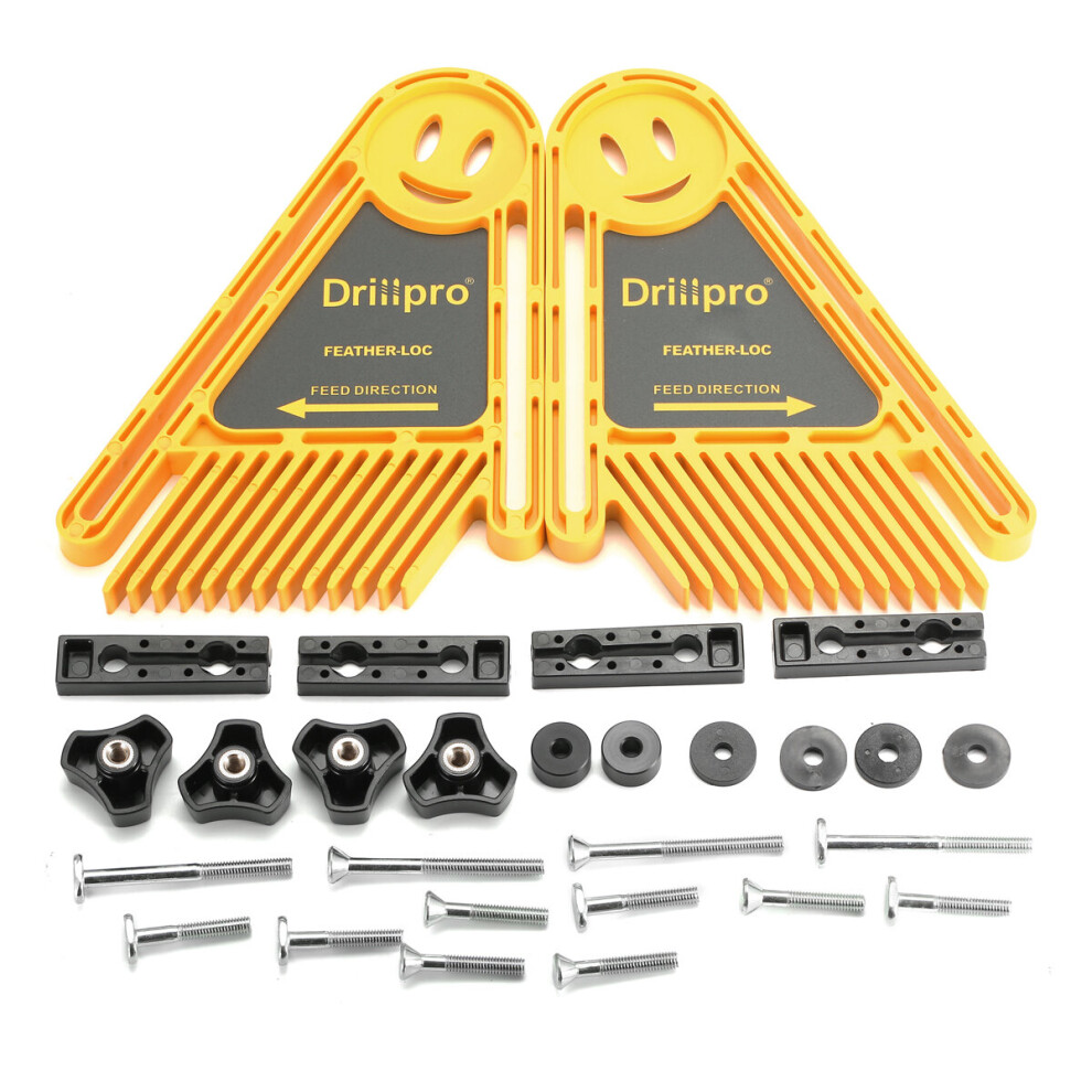 Drillpro Multi-Purpose Double Feather Board For Router Table Saws Miter Gauge Slot 623414337717