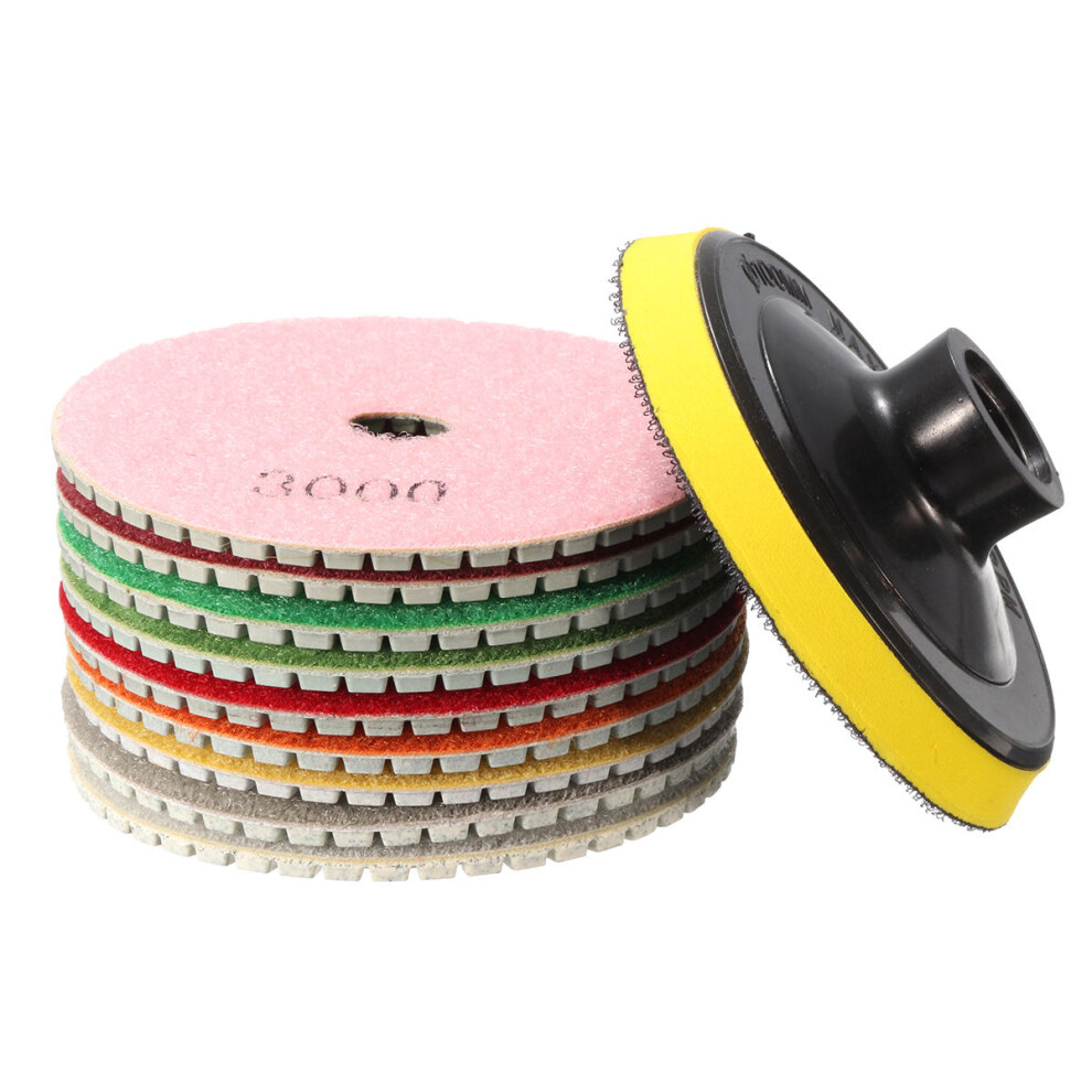 10Pcs 4 Inch 30 To 3000 Grit Diamond Polishing Pads Set For Granite Concrete Marble 623414338073