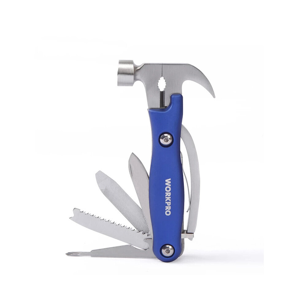 Workpro 12-In-1 Multitools Plier Hand Tools Set Wire Stripper Hammer With Knife Foldable Saw File Screwdriver 623414340120