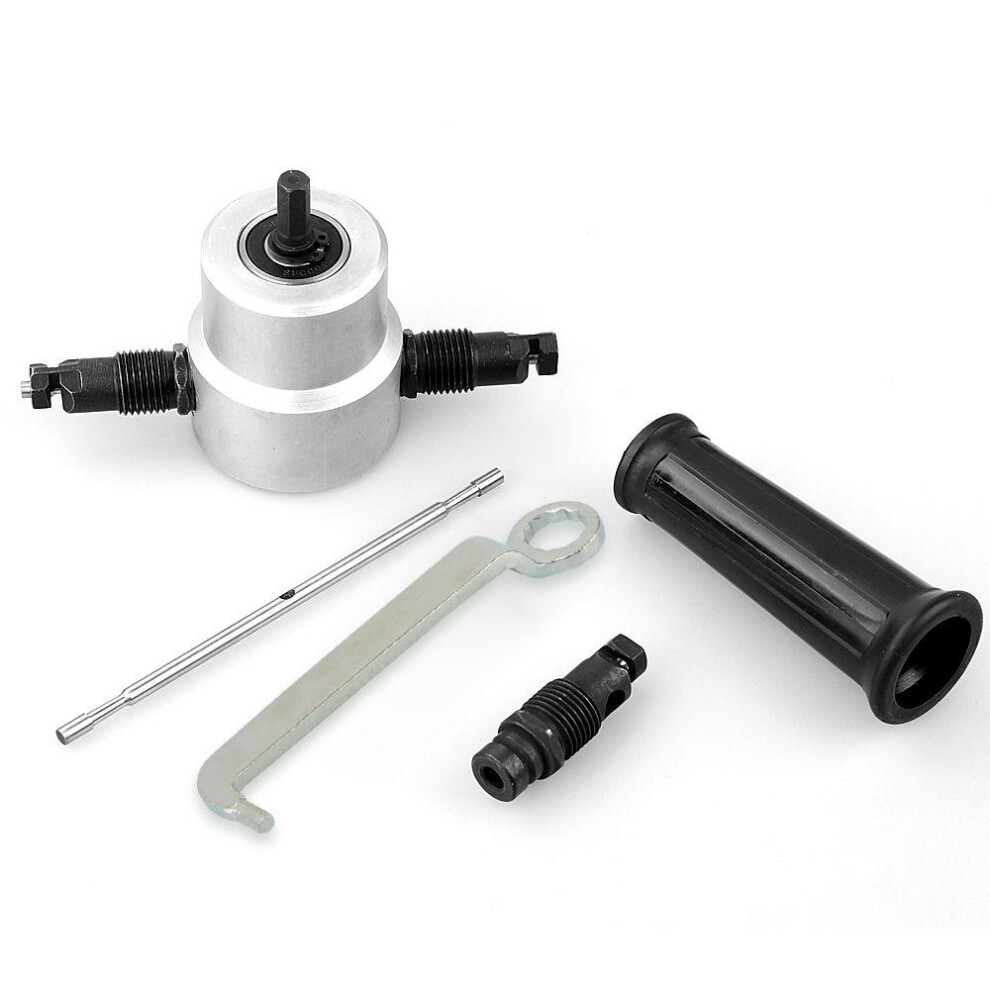 Drillpro Yt-160A Double Head Sheet Metal Nibbler Cutter With Metal Box Drill Attachment Metal Sheet Cutter 623414341479