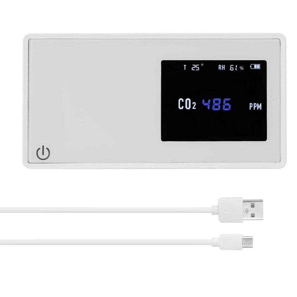 Household Air Quality Detector Co2 Tester With Electricity Quantity Temperature Humidity Display 623414341783