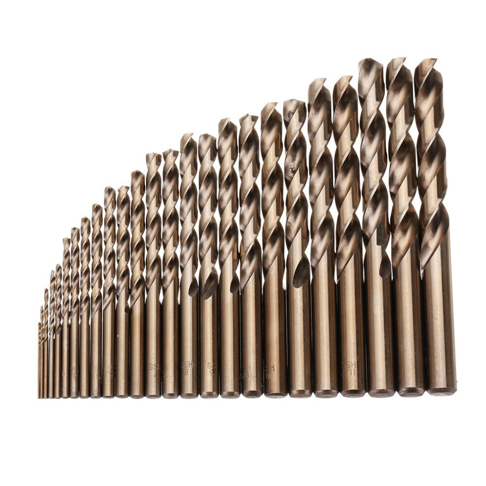 Drillpro 25Pcs 1-13Mm Hss M35 Cobalt Twist Drill Bit Set For Metal Wood Drilling 623414341943