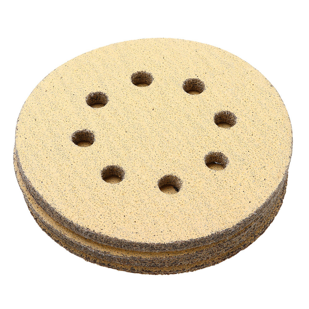 100Pcs 5 Inch 60/80/120/150/240 Grit Sanding Discs 125Mm 8 Holes Sandpaper Sanding Polishing Pad 623414342513