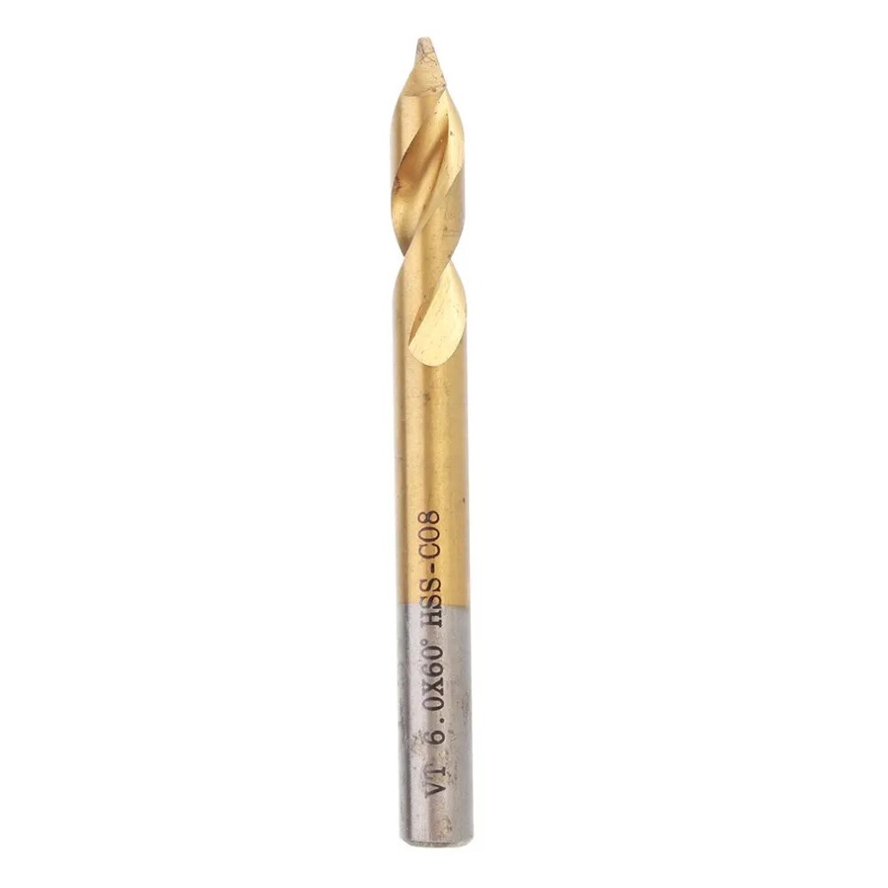 Drillpro 7Pcs 3-12Mm Spot Drill 60 Degree Titanium Coated M42 Cobalt Chamfer Drill Location Center Bit 623414343671