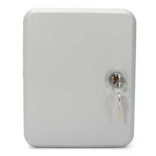 20 Hook Metal Wall Mount Security Key Cabinet Storage Box With Key Tag 2