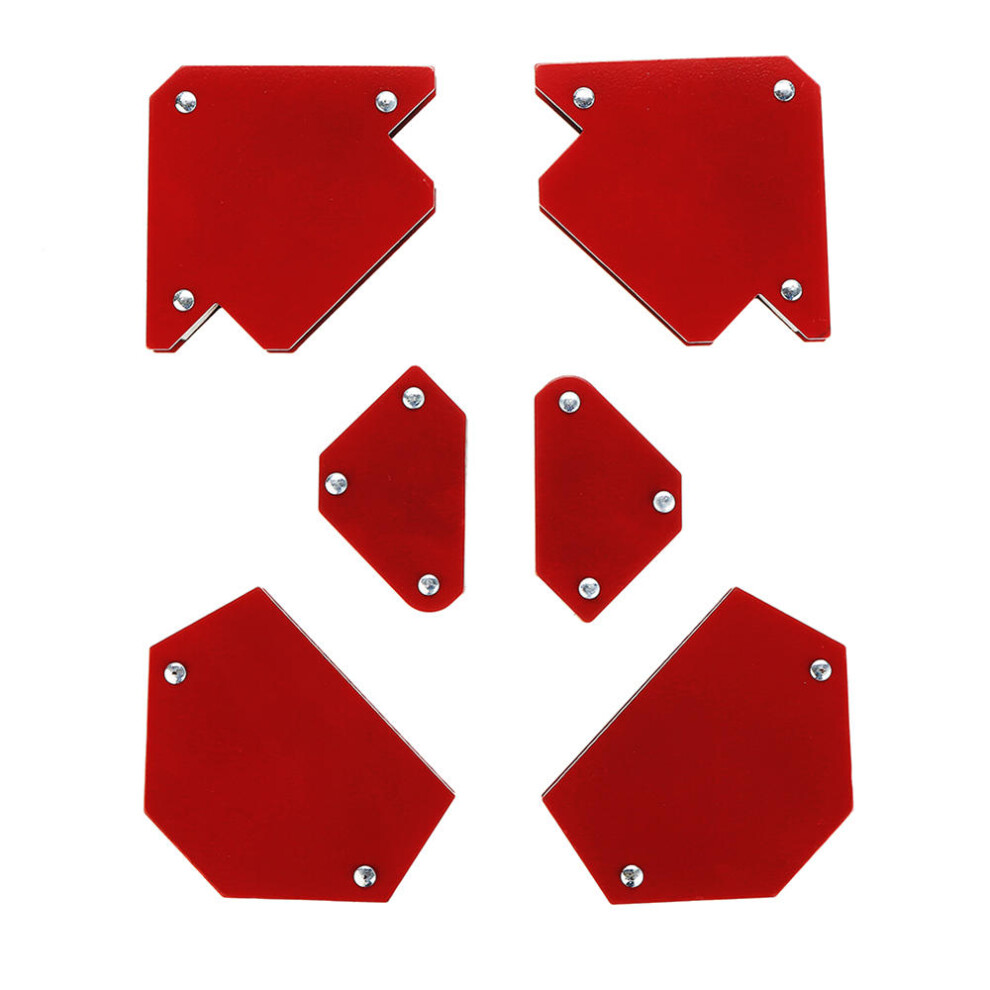 Drillpro 6Pcs Triangle Welding Positioner Magnetic Fixed Angle Soldering Locator Without Switch 623414344166