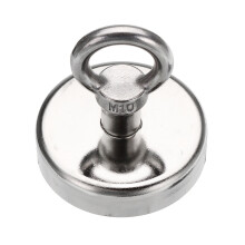 Effetool 75x80mm 165kg Neodymium Recovery Magnet Metal Detector Eyebolt Circular Ring Magnet