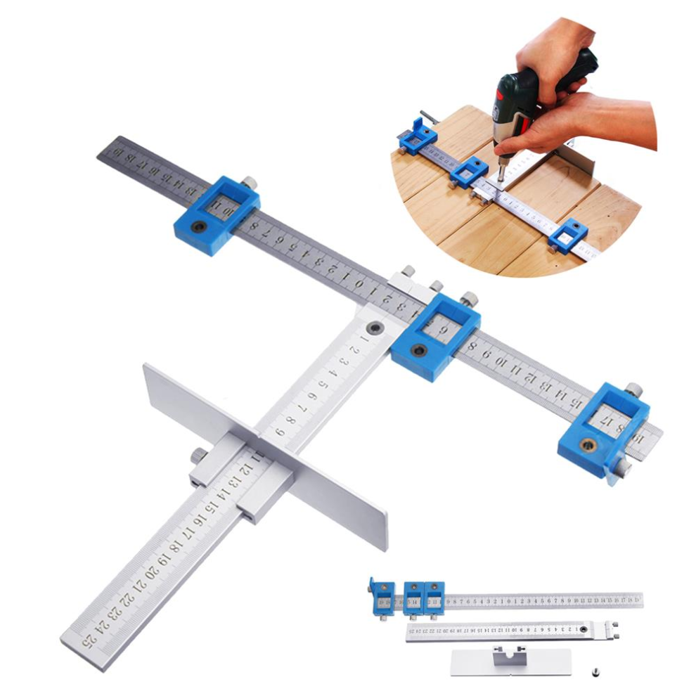 Aluminum Position Cabinet Hardware Jig Drill Guide For Woodworking 623414345316