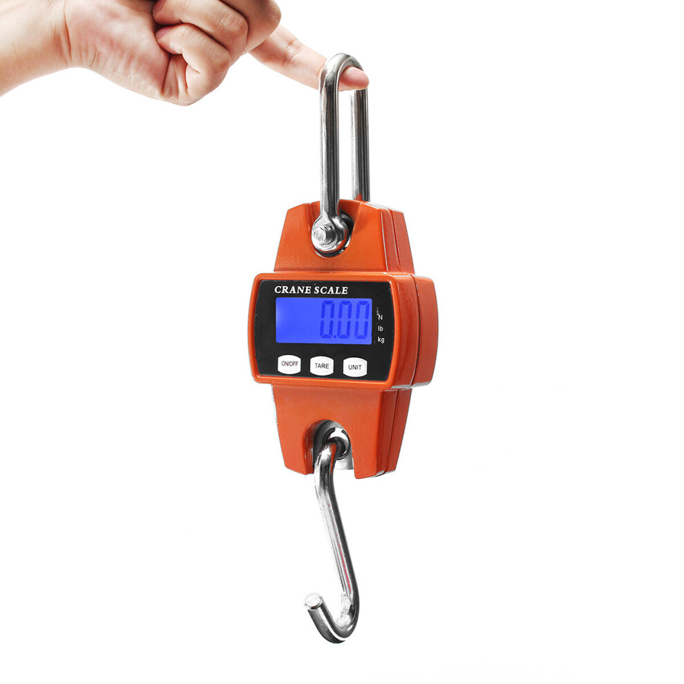 Mini Portable Lcd Digital Electronic Crane Scale Hook Hanging 300Kg 600Lbs 623414346658