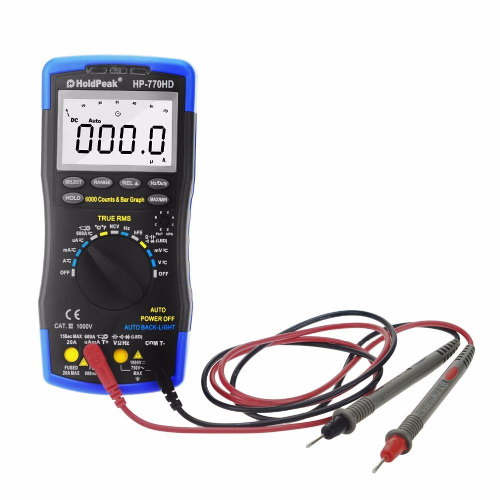 Holdpeak Hp-770Hd Autorange Digital Multimeter True Rms Ac/Dc Voltage Frequency Electrical Tester 623414347693