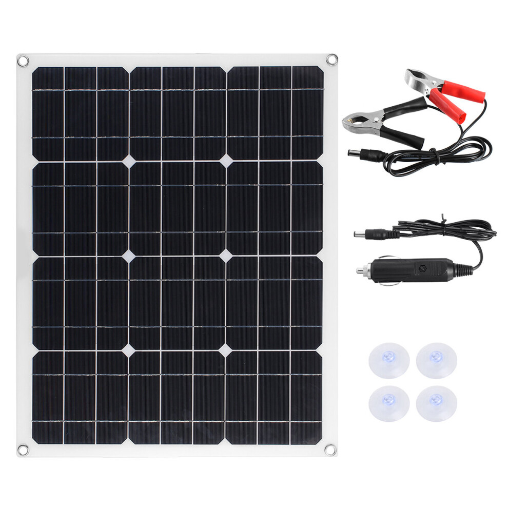 50W Monocrystalline Silicon Solar Panel Dual Usb 12V / 18V Waterproof Solar Panel For Outdoor Rv 623414349994
