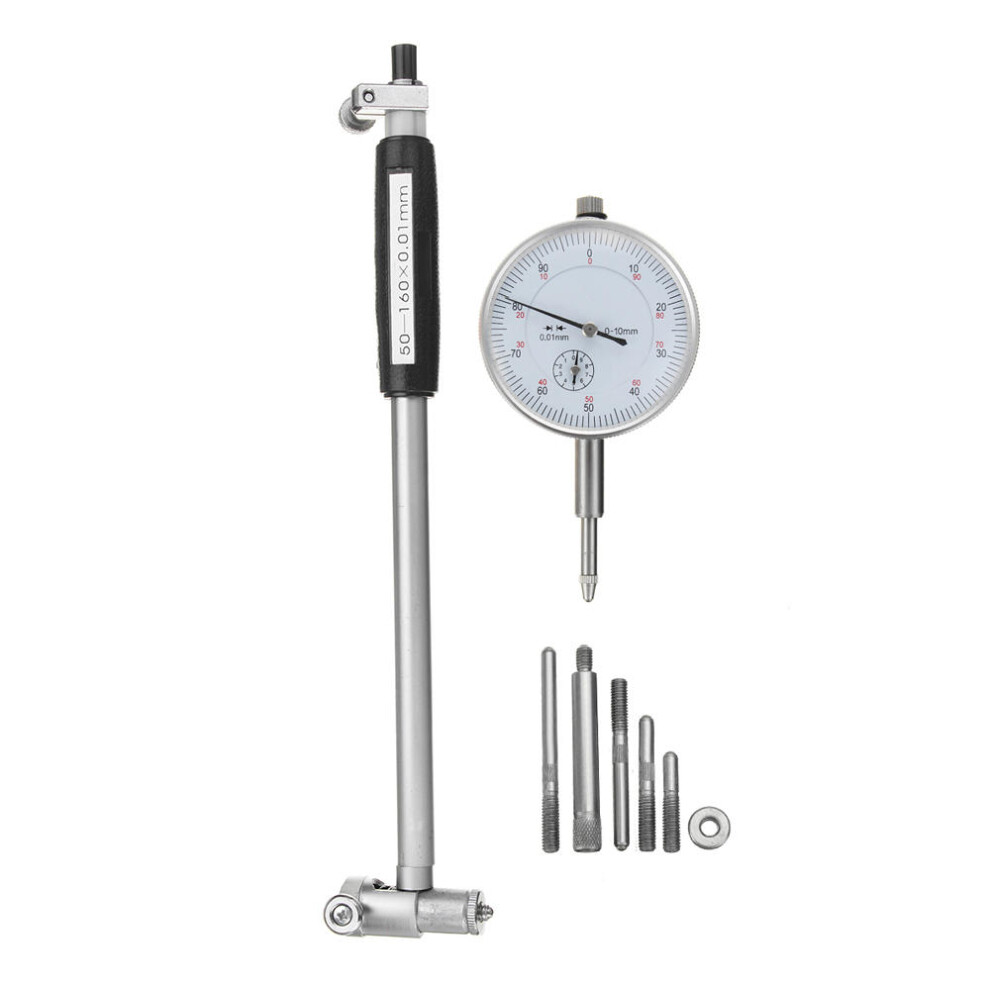50-160Mm/0.01Mm Metric Dial Bore Gauge Cylinder Internal Small Inside Measuring Probe Gage Test Dial Indicator Measuring Tools 623414346634