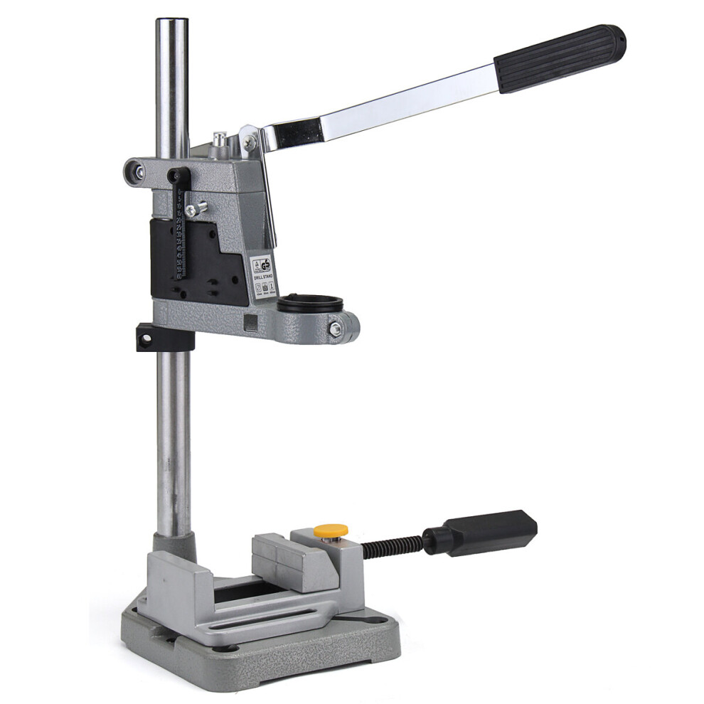 Plunge Power Drilling Stand Holder Bench Pillar Pedestal Clip + Drill Press Vise 623414350389