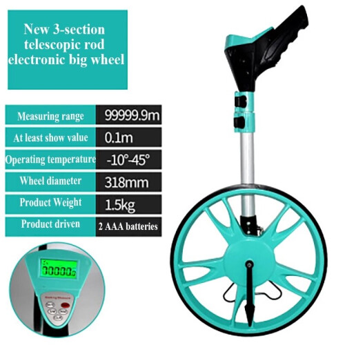 Digital Display Mechanical Measuring Wheel Portable Large Wheel Multi-function Rolling Distance Measuring Tools 1