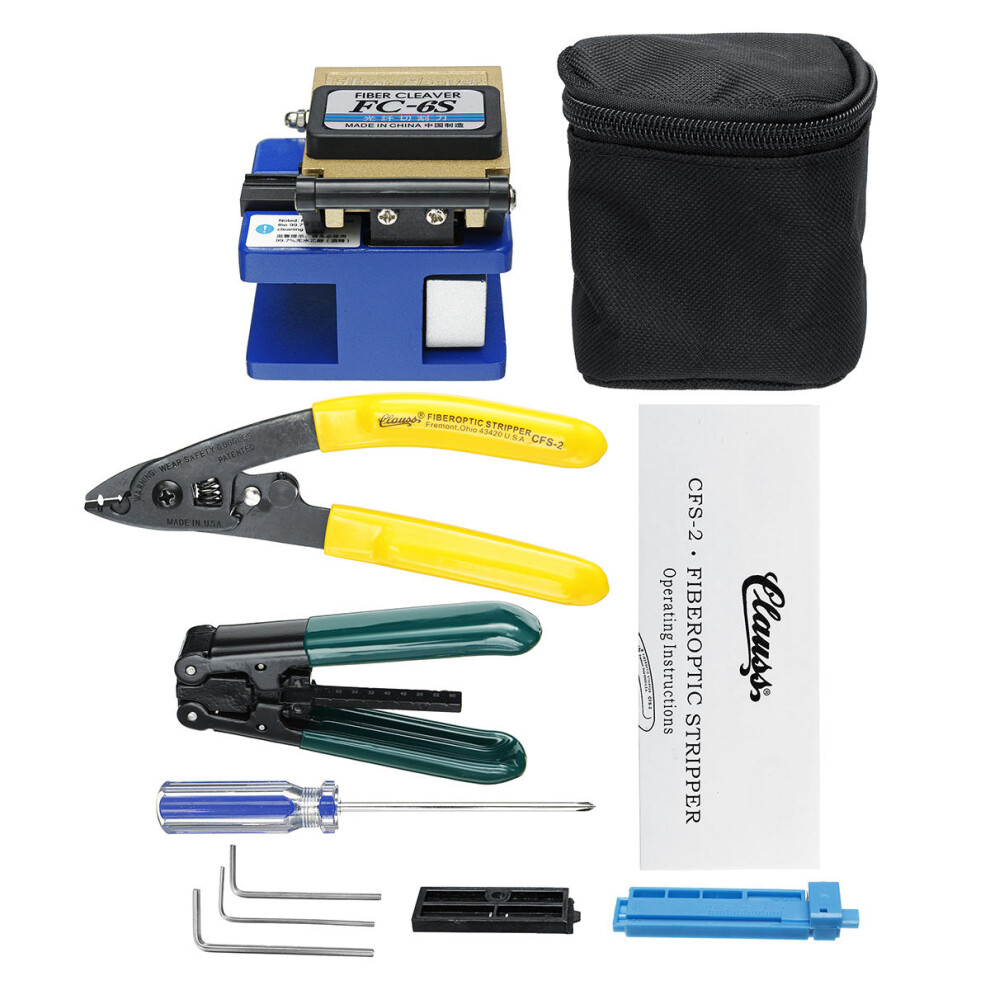 Fiber Optic Ftth Splice Tool Kit Fc-6S Cutter Fiber Cleaver Optical Power Meter 623414352345