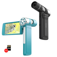 Andonstar AD203 1080P 200X Handheld Microscope Portable  Magnifier with 4-Inch LCD Display 8LED Adjustable Angle Freely - Blue