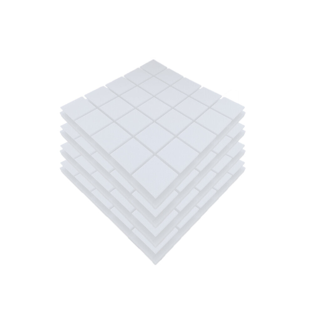 50X50x5cm Acoustic Wall Panels Soundproof Foam Pads Studio Treatments Tools - White 623414353007