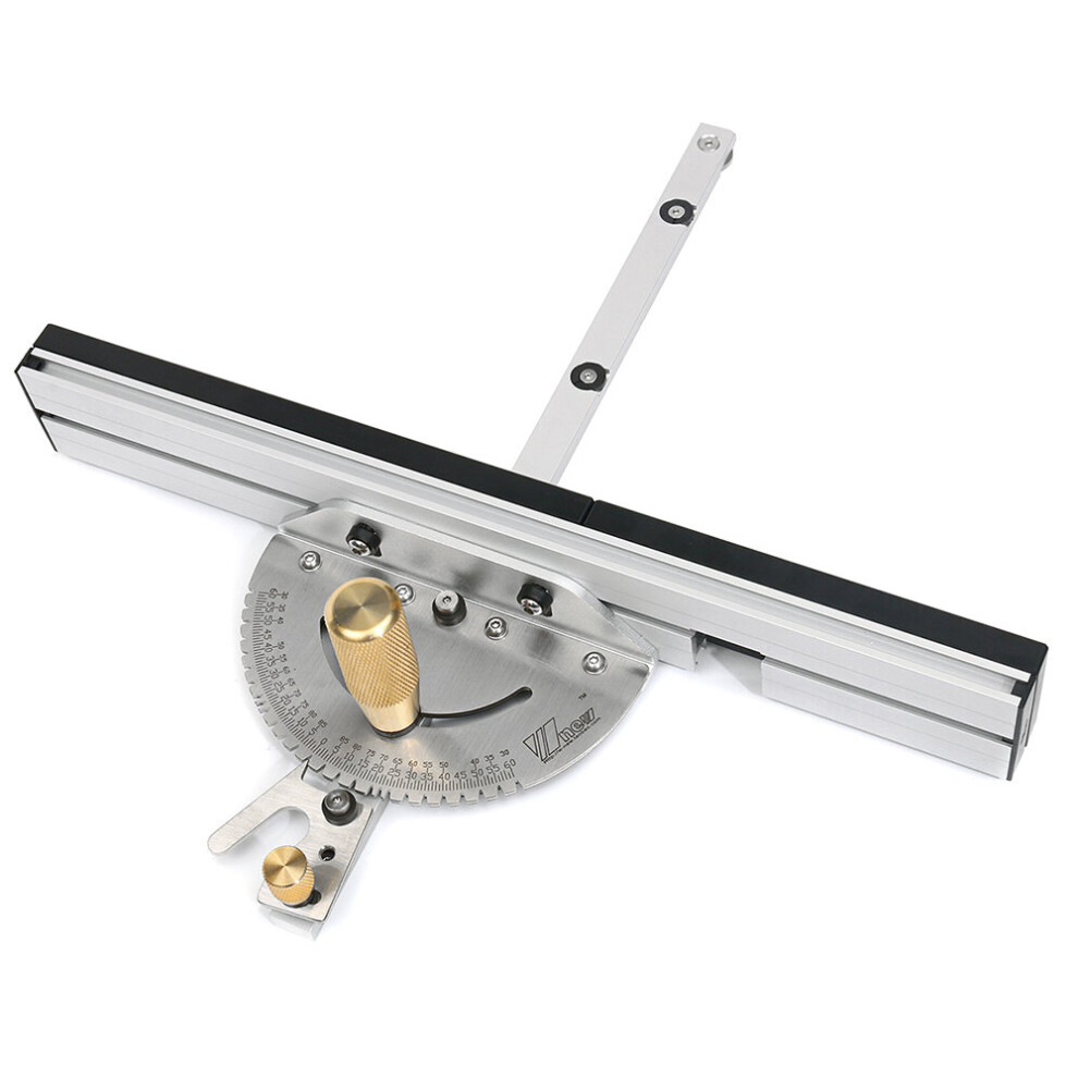 Drillpro Upgraded Brass Handle Miter Gauge Assembly Ruler With T-Track For Table Saw Router Woodworking 623414355193