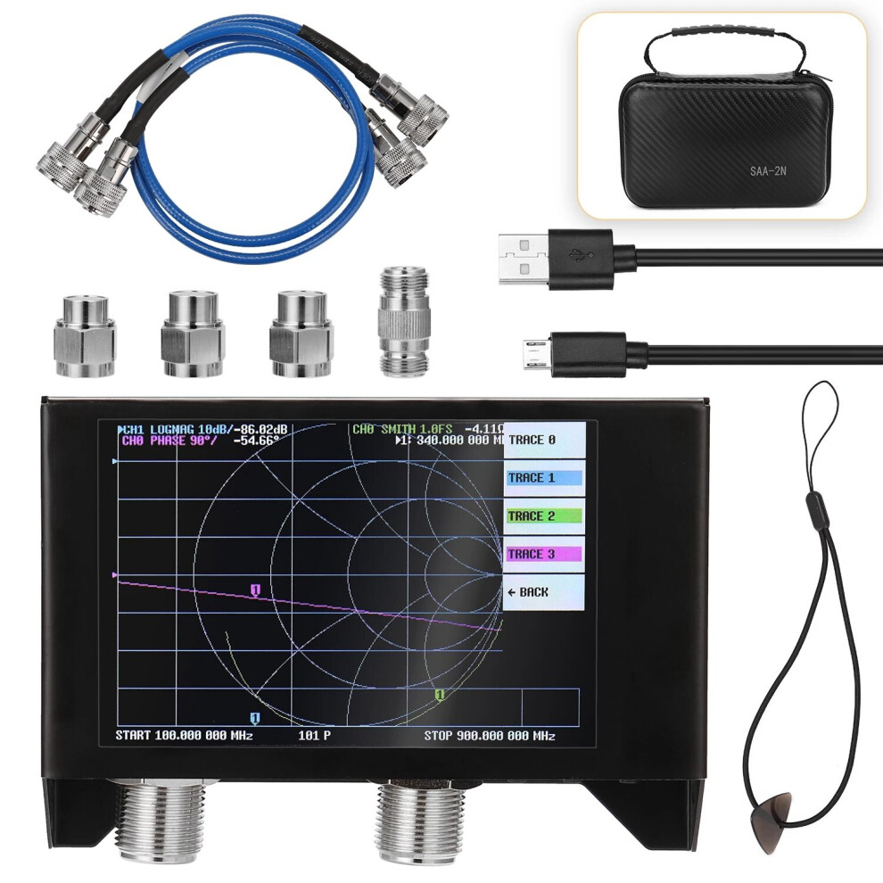 Original Saa-2N Nanovna V2 3Ghz 2.2 Version 3000Mah Battery Vector Network Analyzer Kit Hf Vhf Uhf Antenna Analyzer 4Inch Display 623414356336