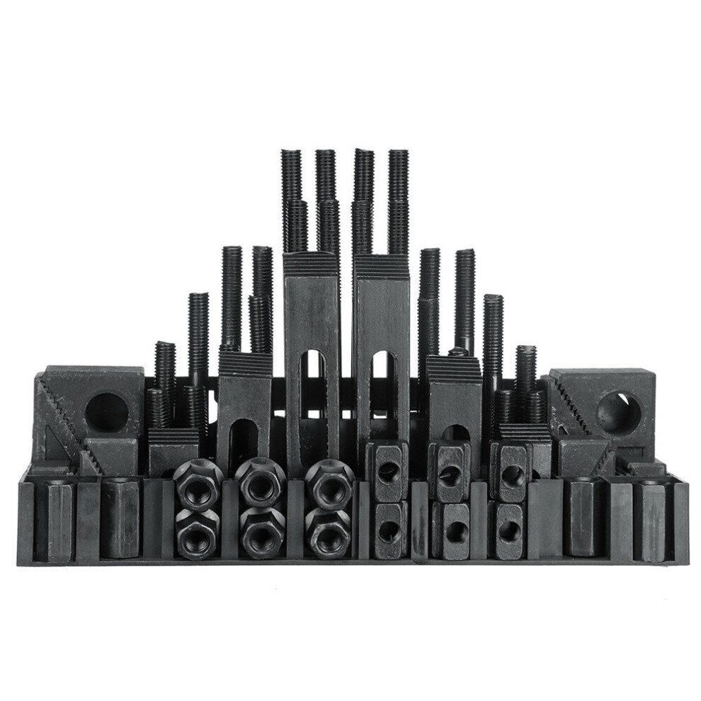 58Pcs Clamping Tools Kit For Milling / Drilling M12 Studs 14Mm Slot Step Block Set 623414357784
