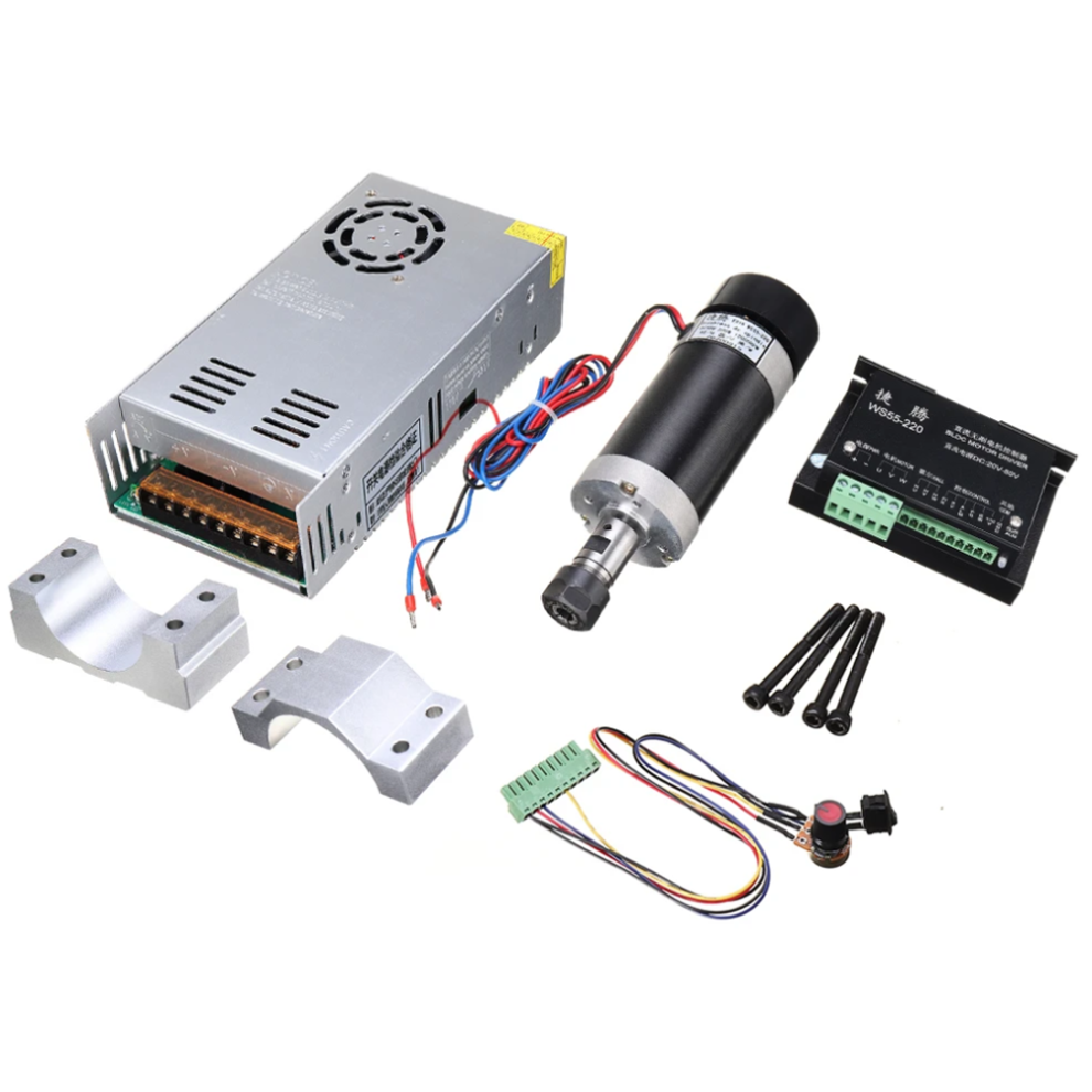 Machifit Er11 Chuck Cnc 500W Brushless Spindle Motor With Clamp Power Supply Speed Governor 623414358002