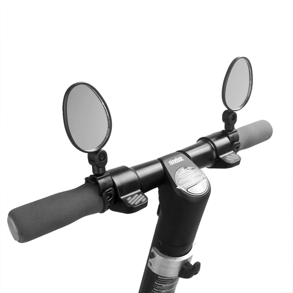 BIKIGHT 2-Pack 360 Rotatable Oval Rear View Mirrors for Xiaomi M365 / Ninebot Electric Scooters – Easy Install, HD Wide View
