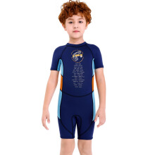 2.5MM Children's Diving Suit One-Piece Short-Sleeved Swimsuit Thickened Sun Protection Surfing Kids Sportwear For Boys